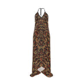 Halterneck backless dress