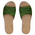 Womens Leather Sliders